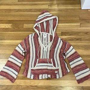 Billabong hooded crochet sweater!